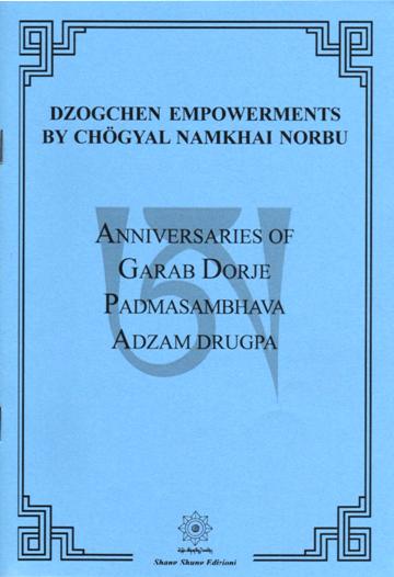 Dzogchen Empowerments - Booklet for the Worldwide Transmission - Click Image to Close